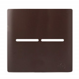 Placa P/ 2 Teclas + Suporte 4x4 - Novara Marrom Fosco